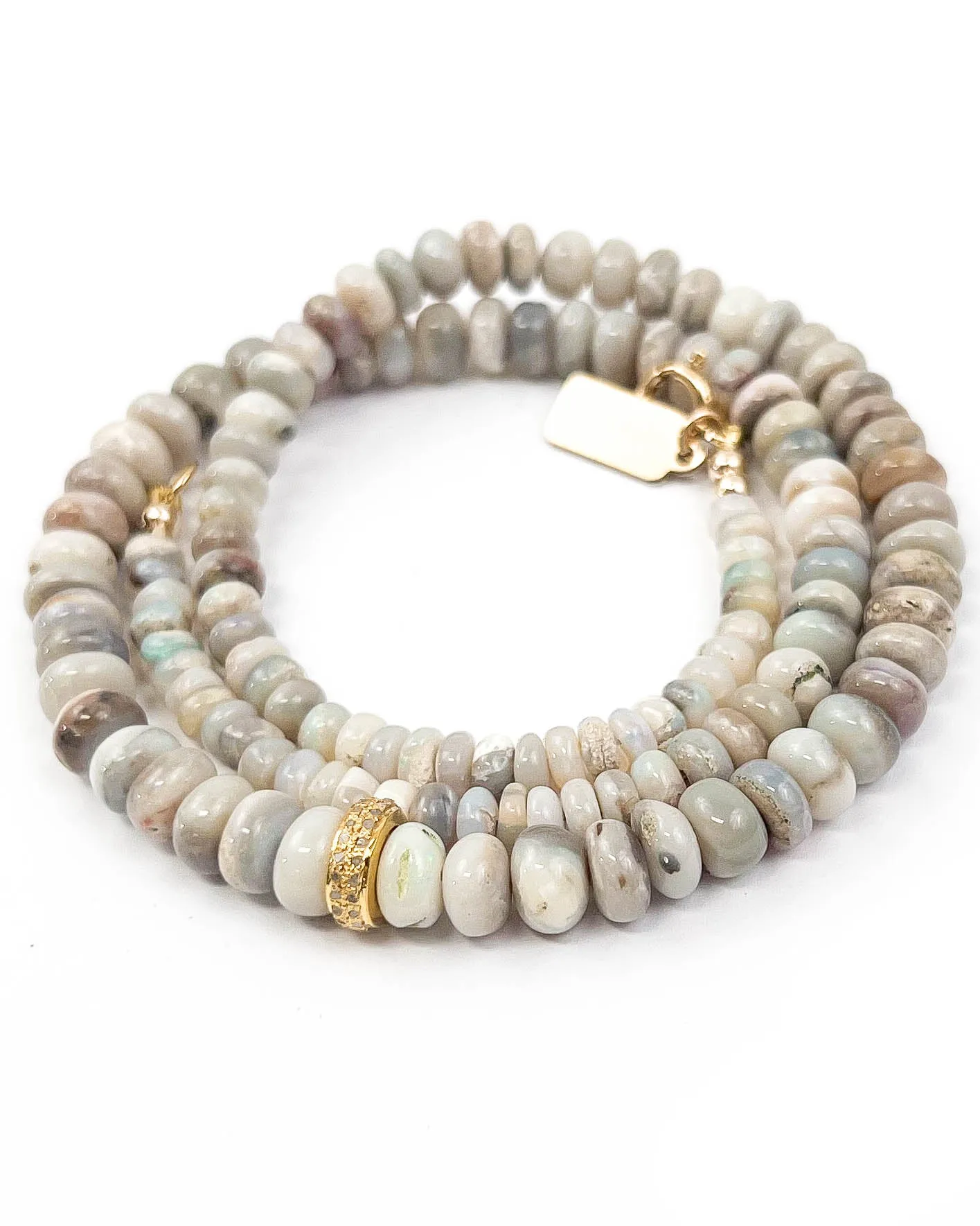 Pavé Diamond & Australian Boulder Opal Necklace