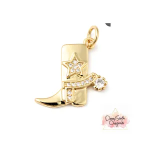 Pavé Gold Cowboy Boot