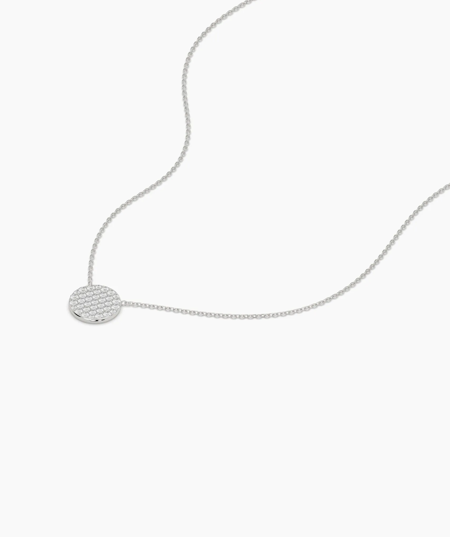 Pave Diamond Circle Necklace