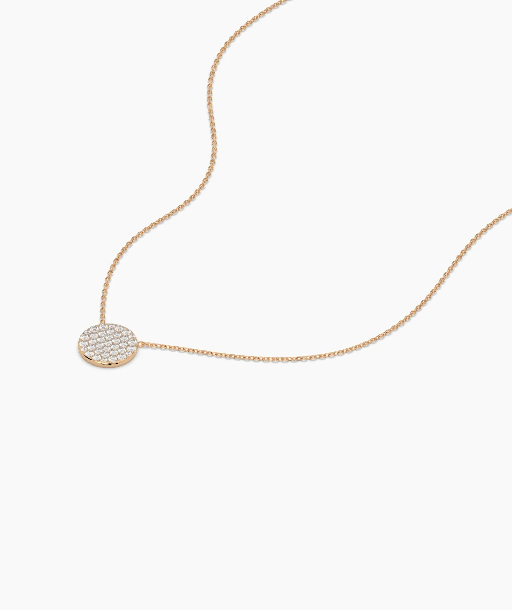Pave Diamond Circle Necklace