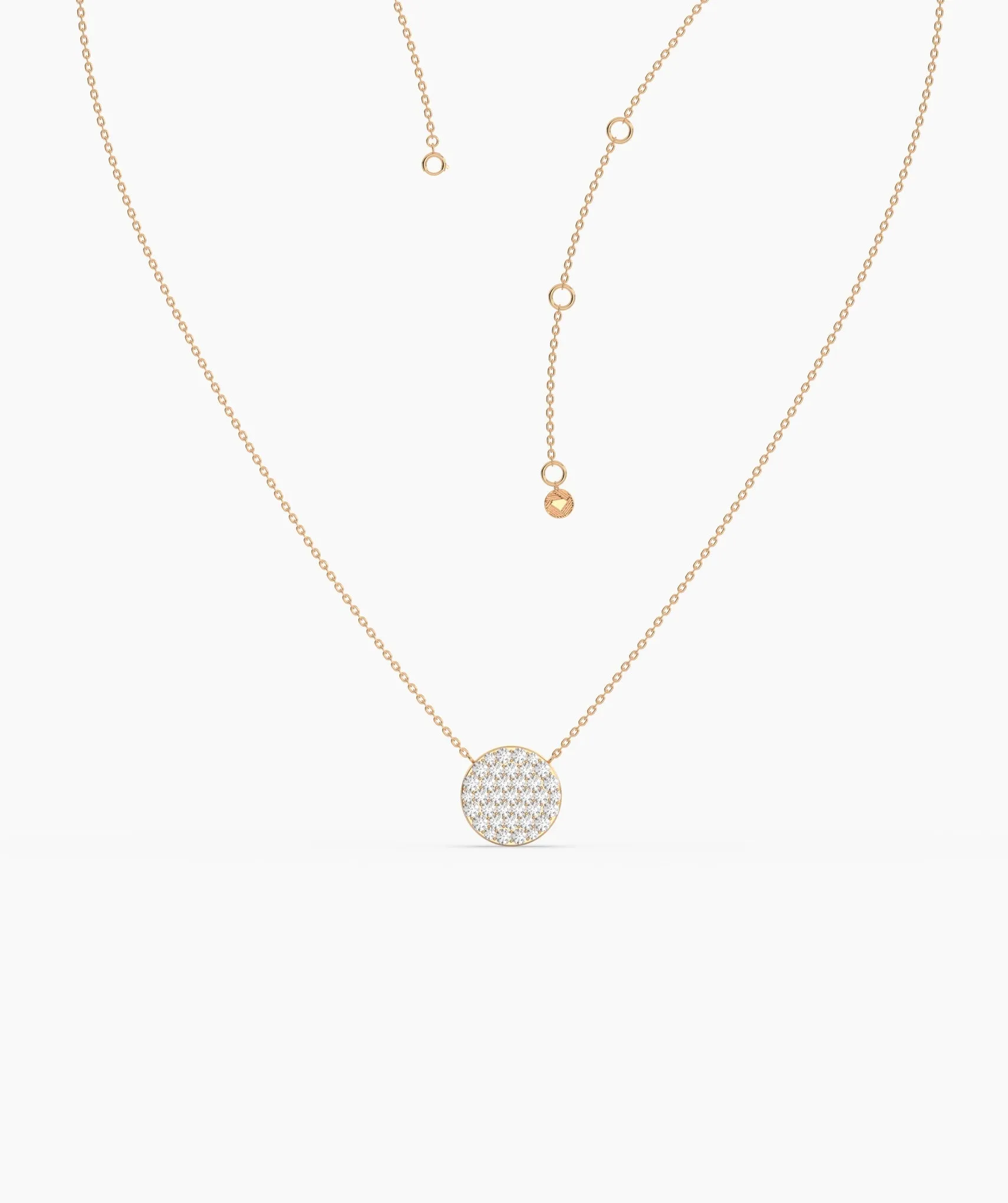 Pave Diamond Circle Necklace