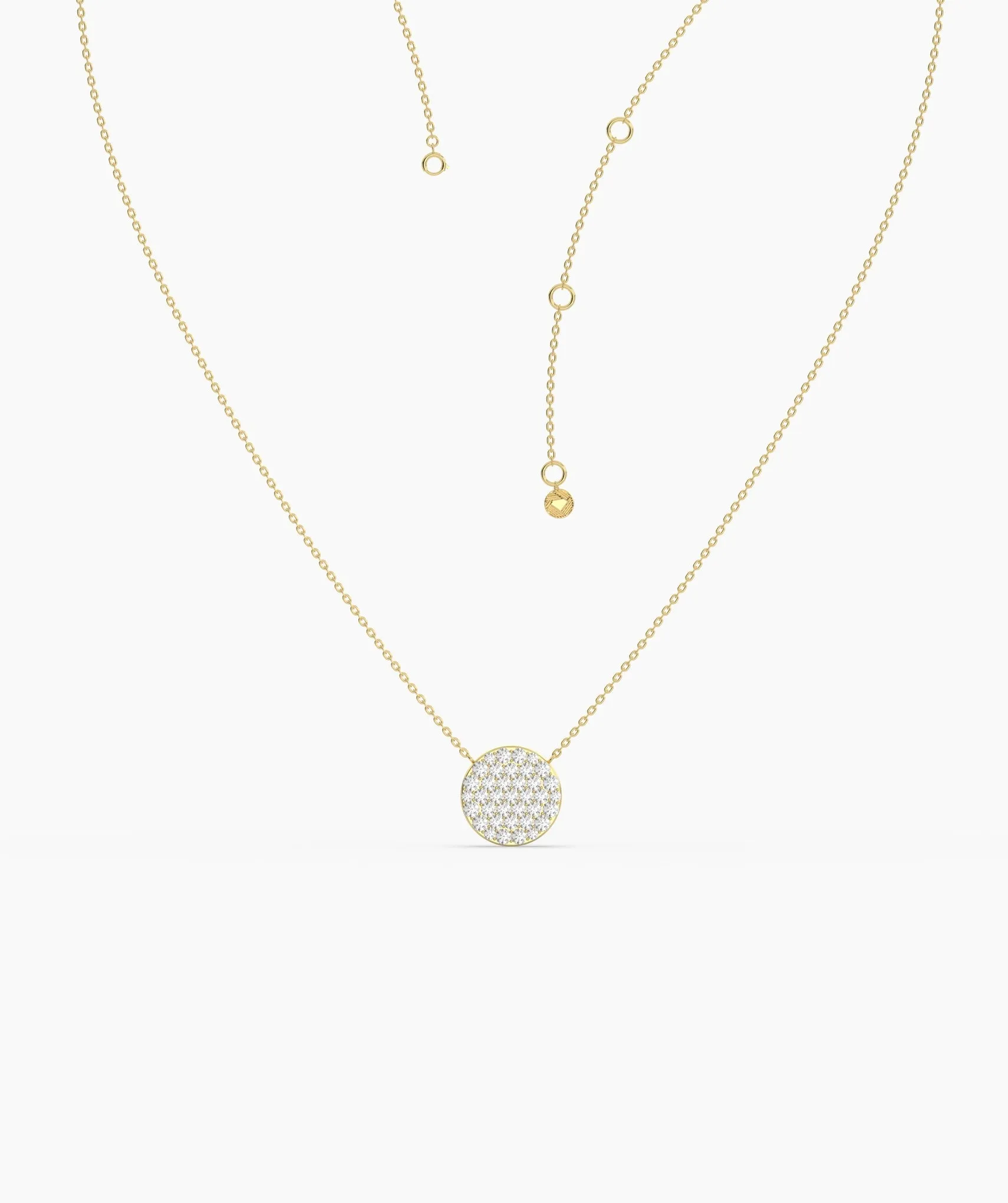 Pave Diamond Circle Necklace