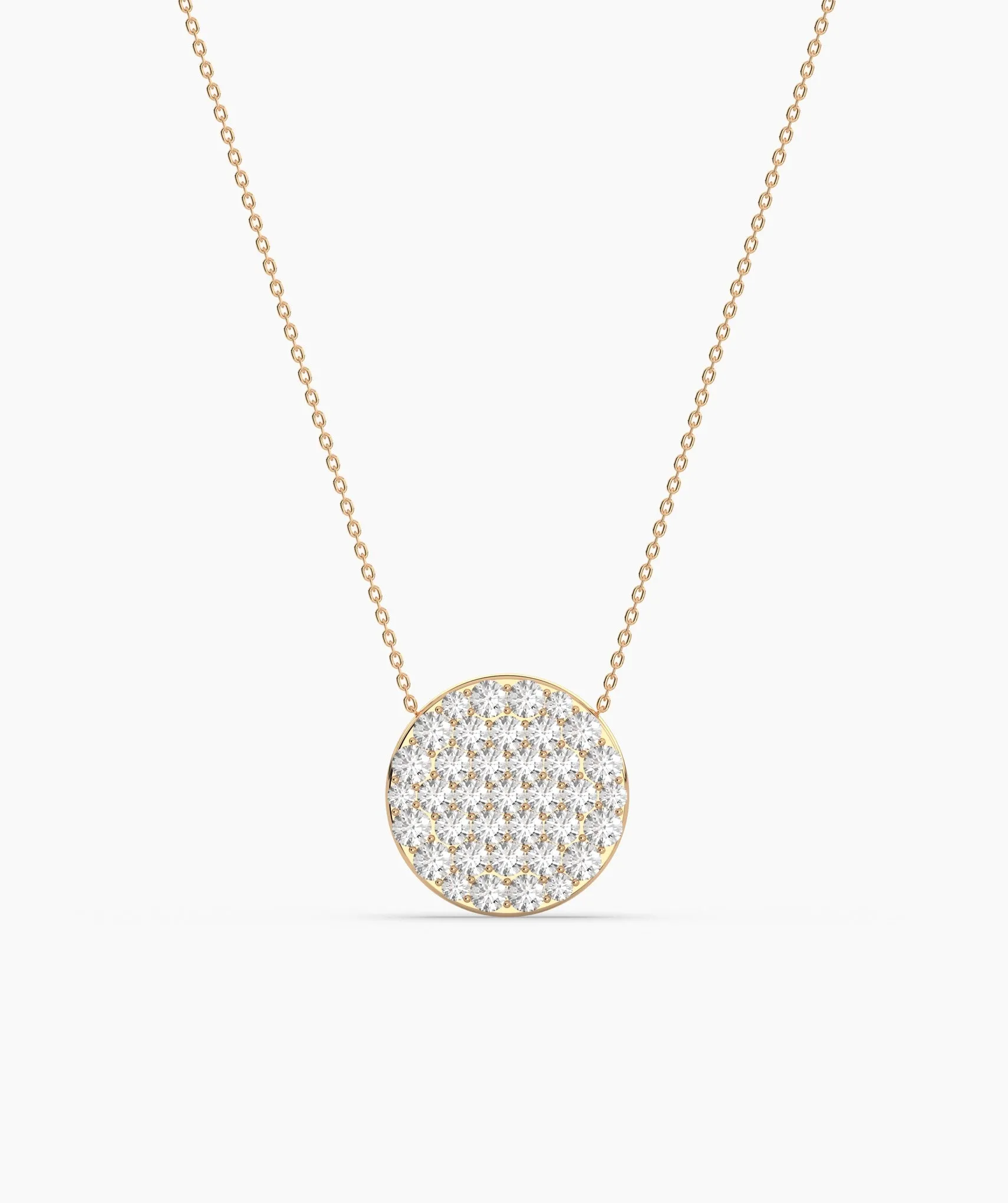 Pave Diamond Circle Necklace