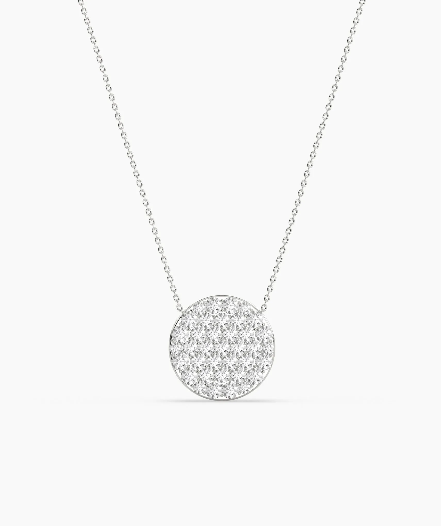 Pave Diamond Circle Necklace