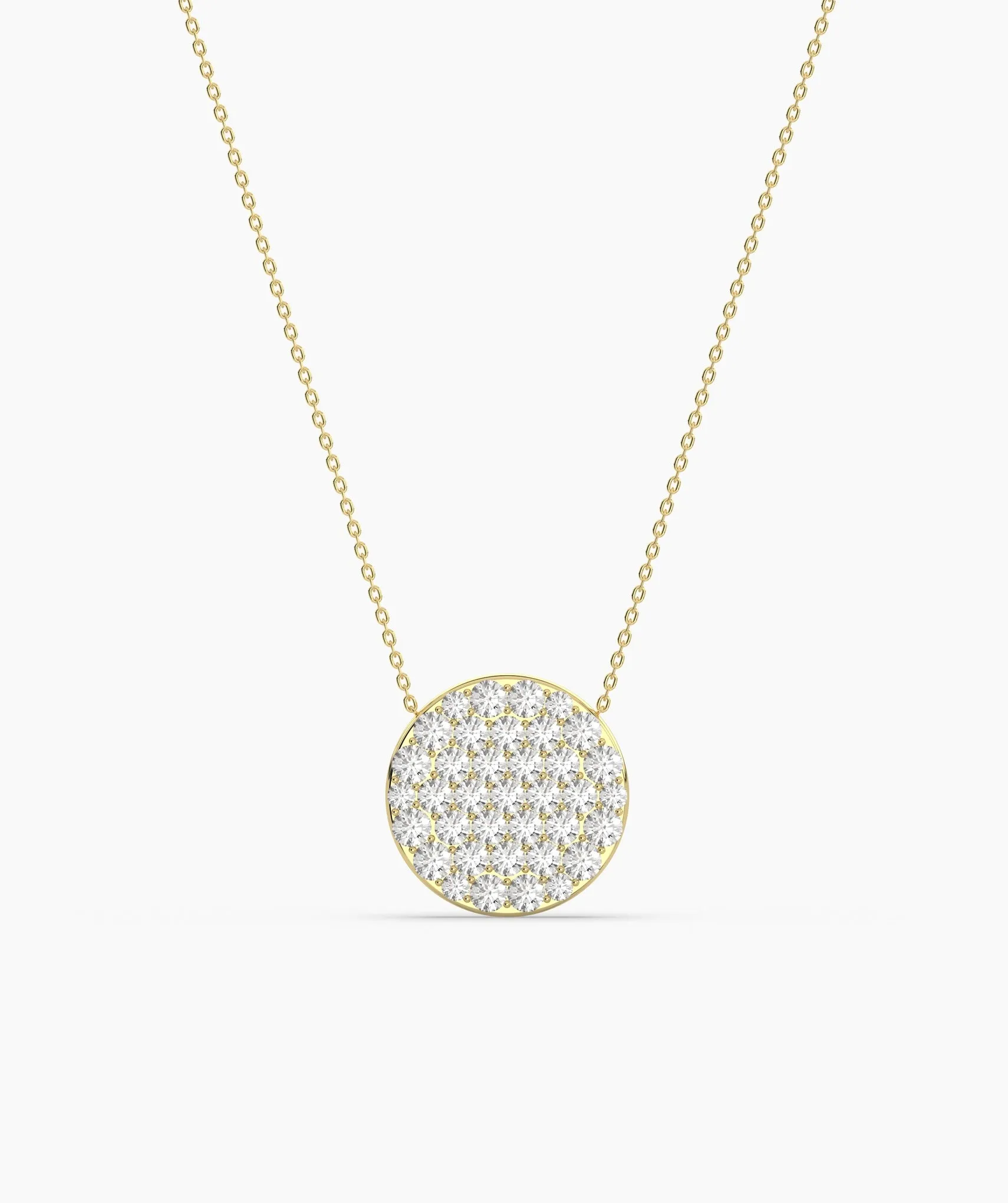 Pave Diamond Circle Necklace