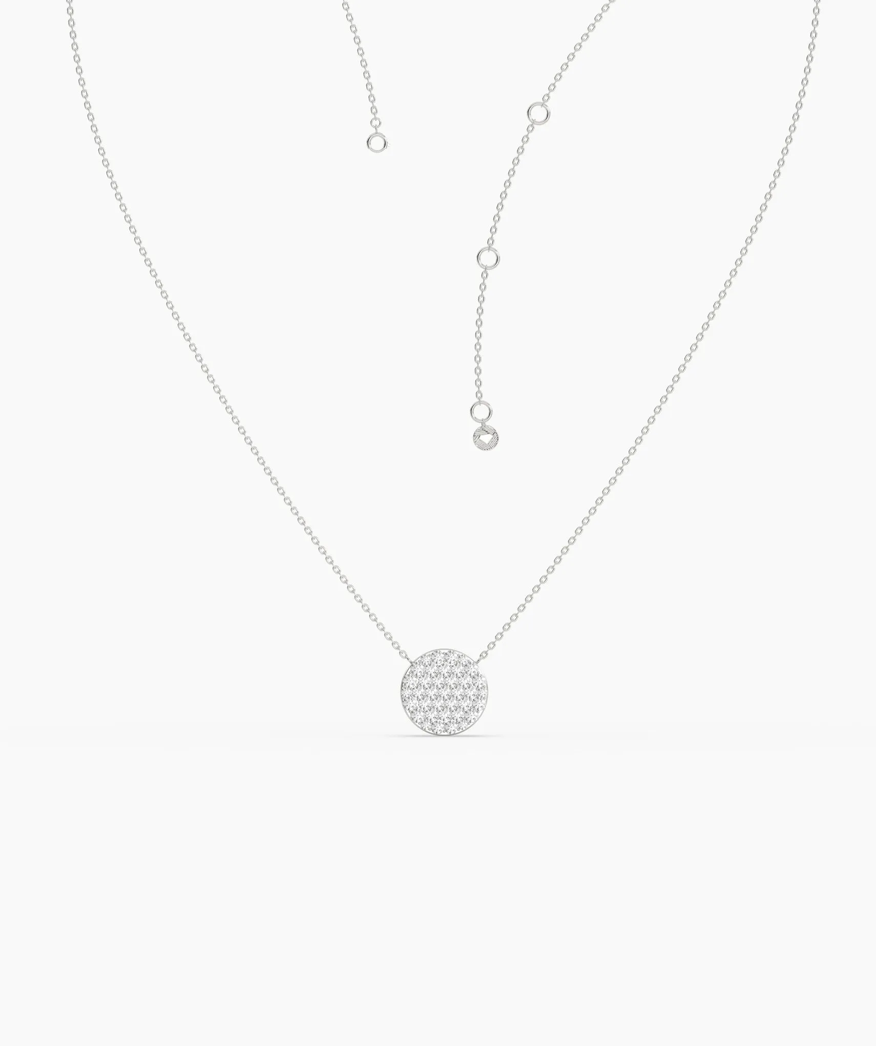 Pave Diamond Circle Necklace