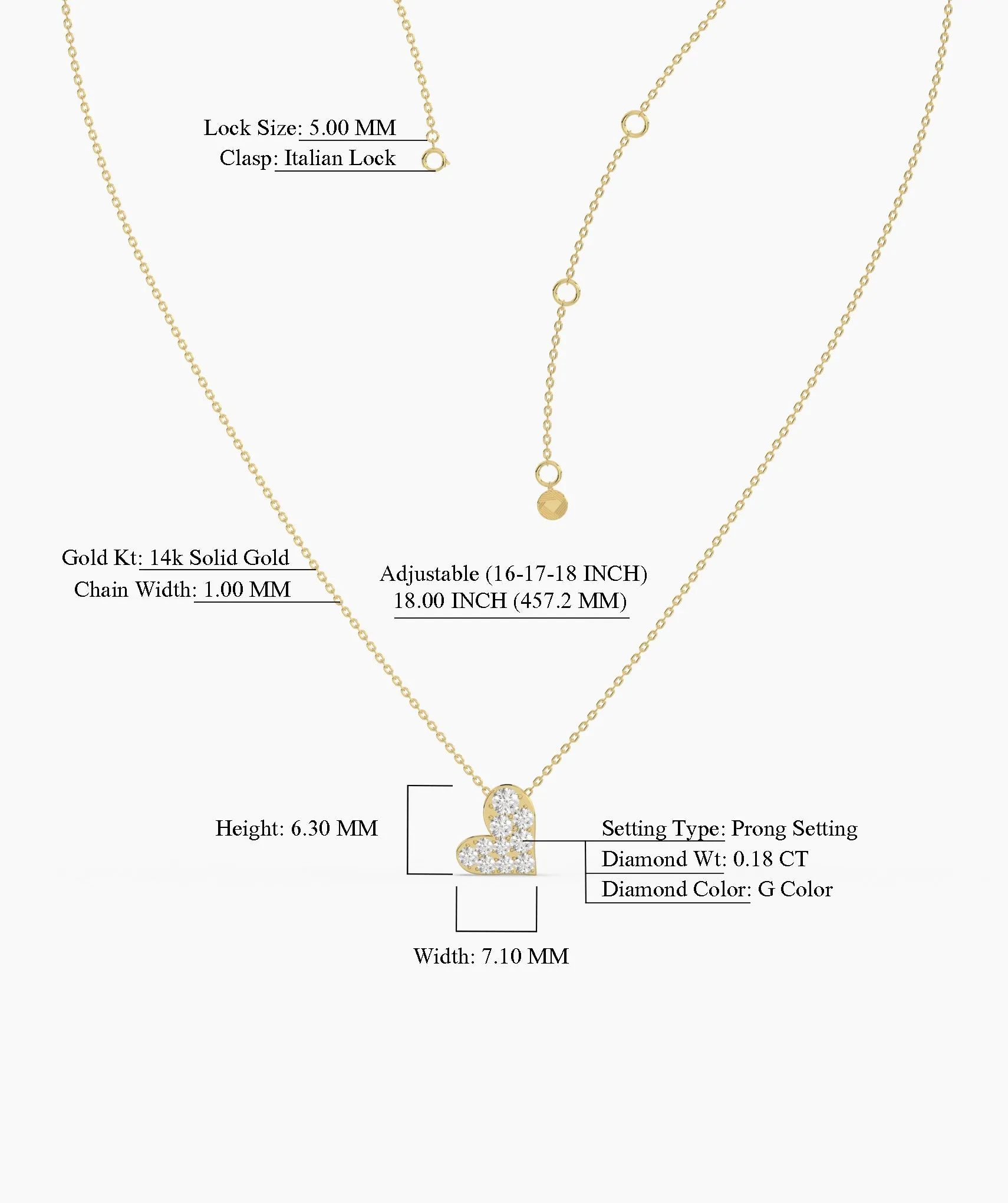Pave Heart Necklace