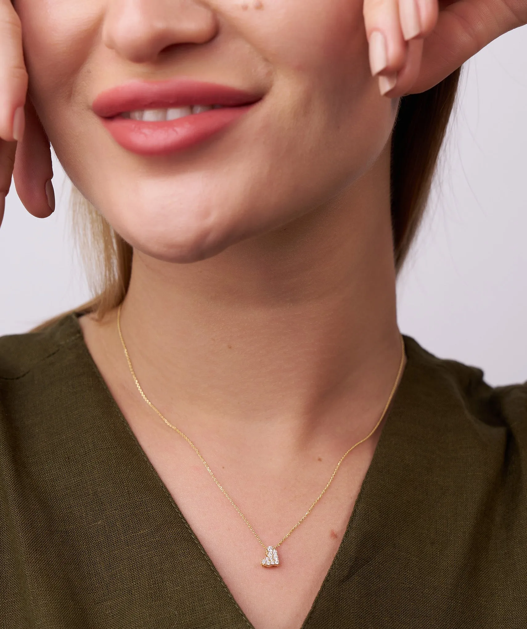 Pave Heart Necklace