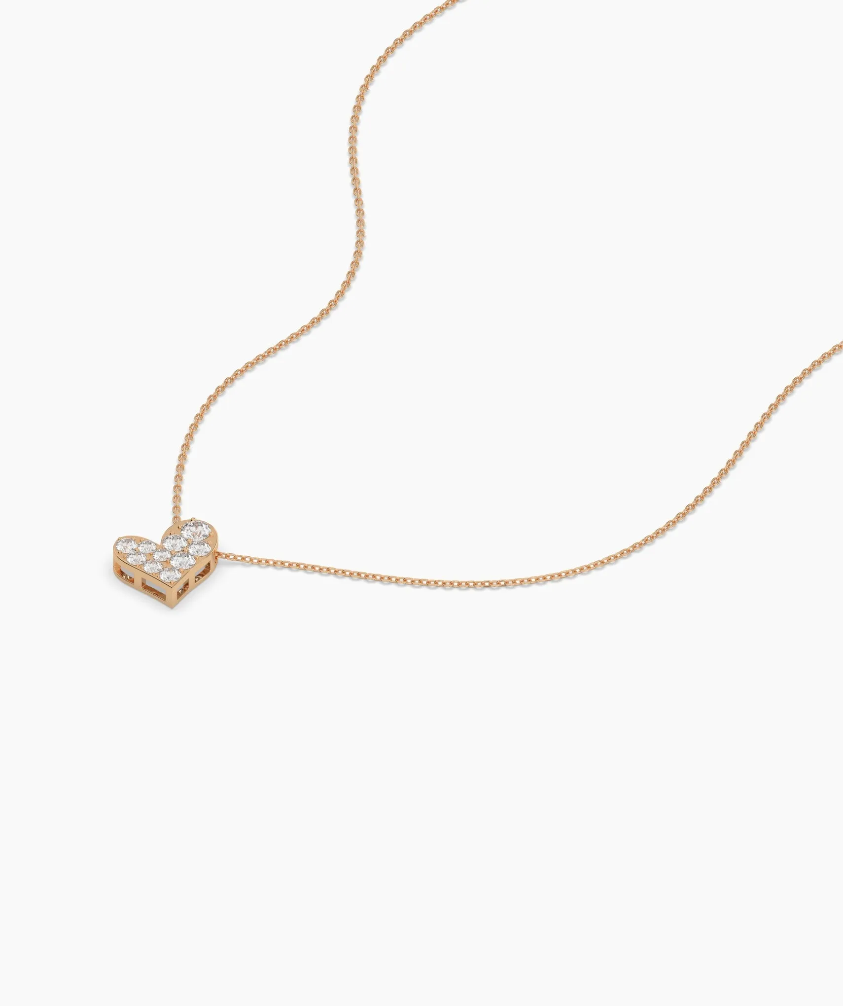 Pave Heart Necklace