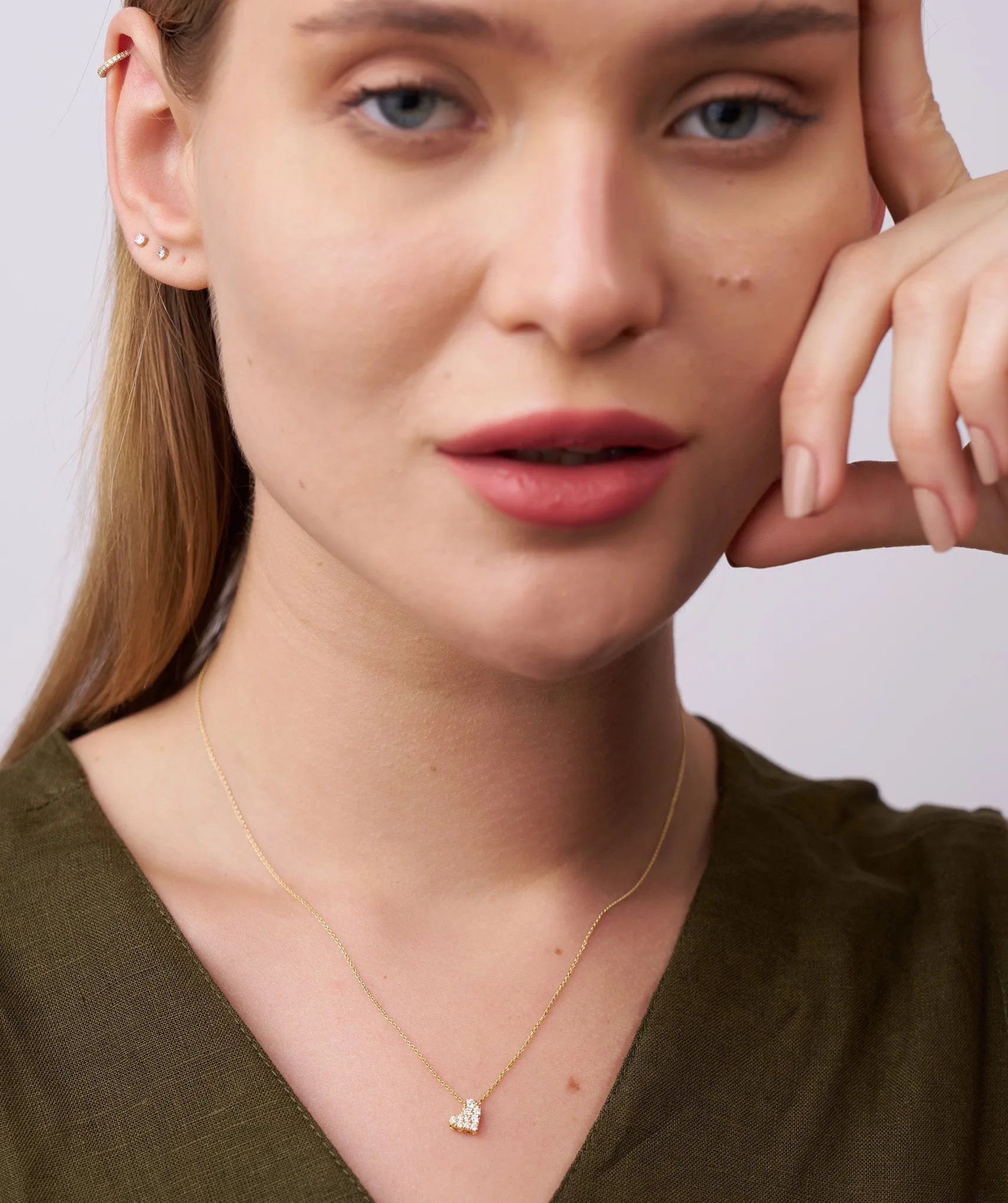 Pave Heart Necklace