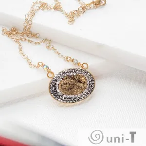 Pave Oval Necklaces
