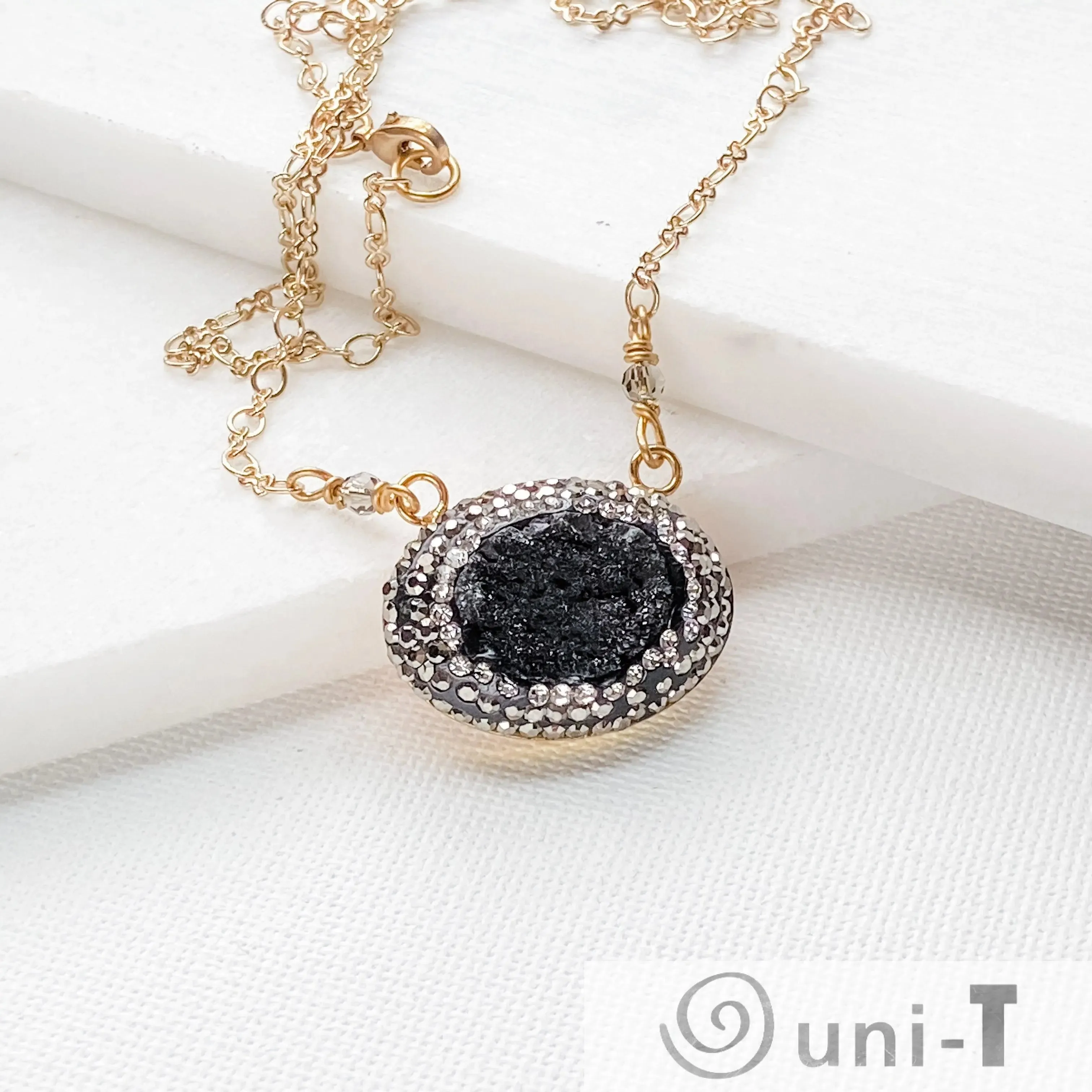 Pave Oval Necklaces