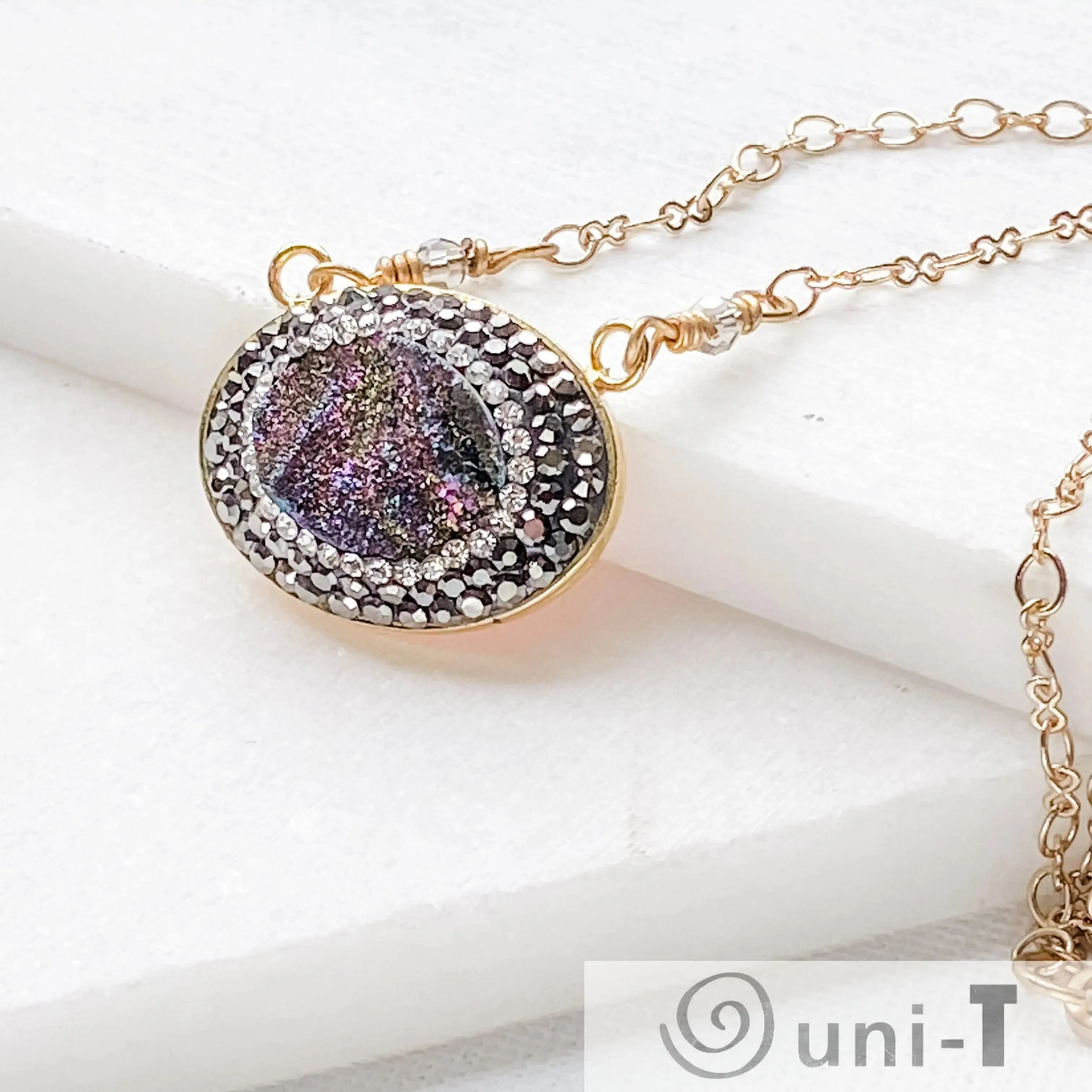 Pave Oval Necklaces