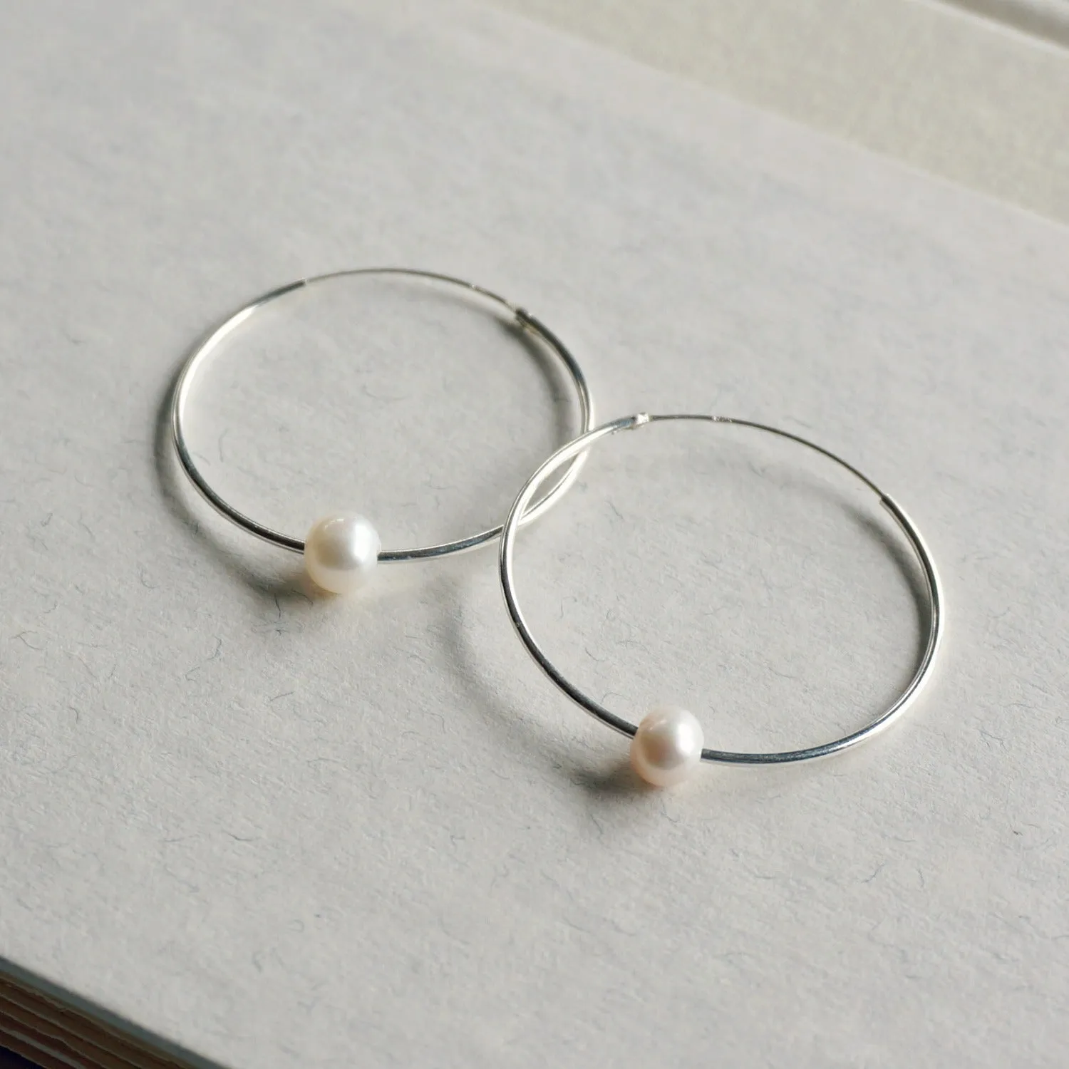Pearl Hoop Earrings