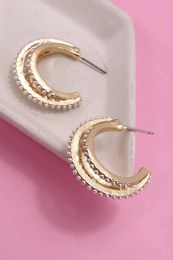 Pearl trio Hoops