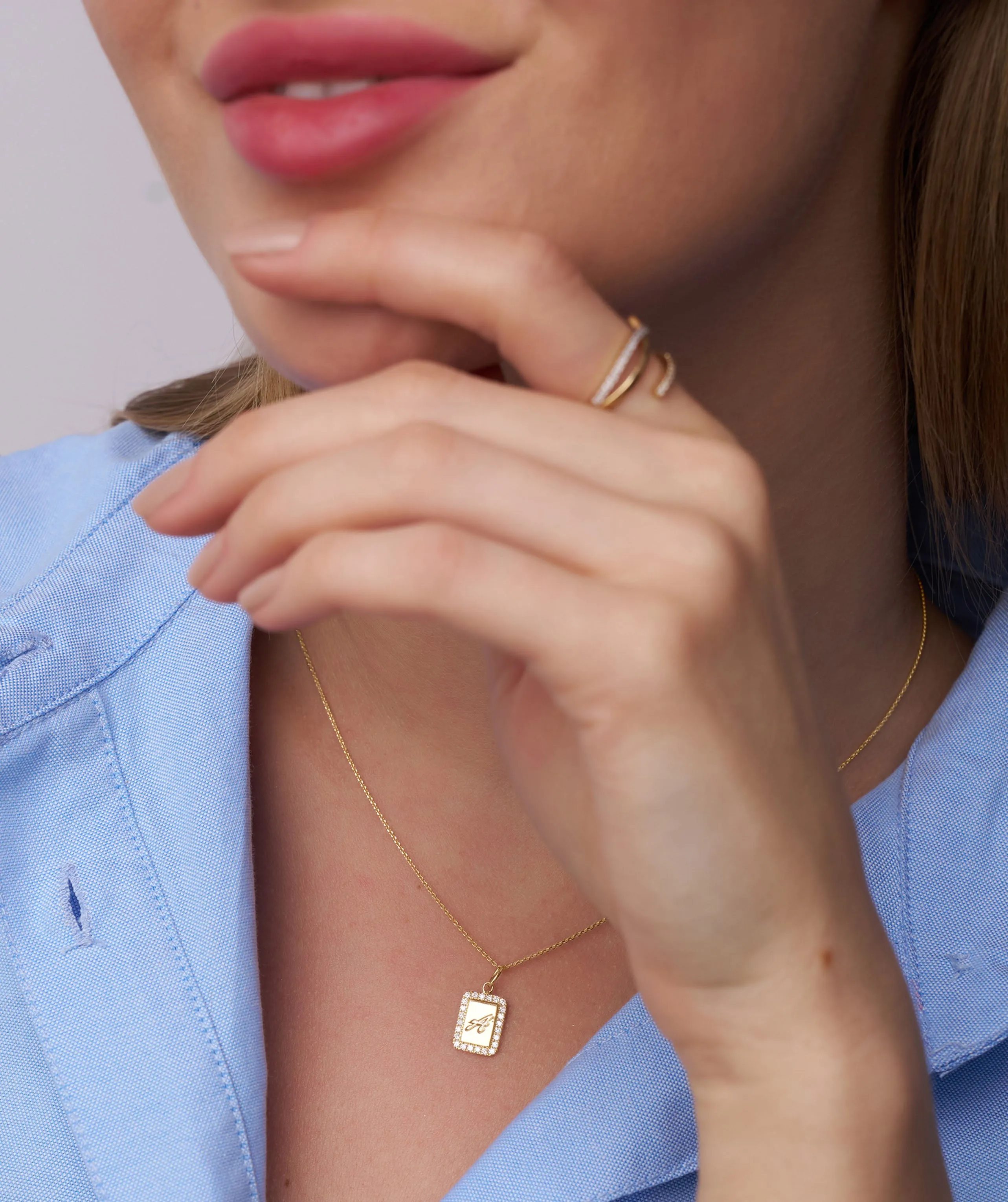 Personalized 14K Gold Initial Necklace