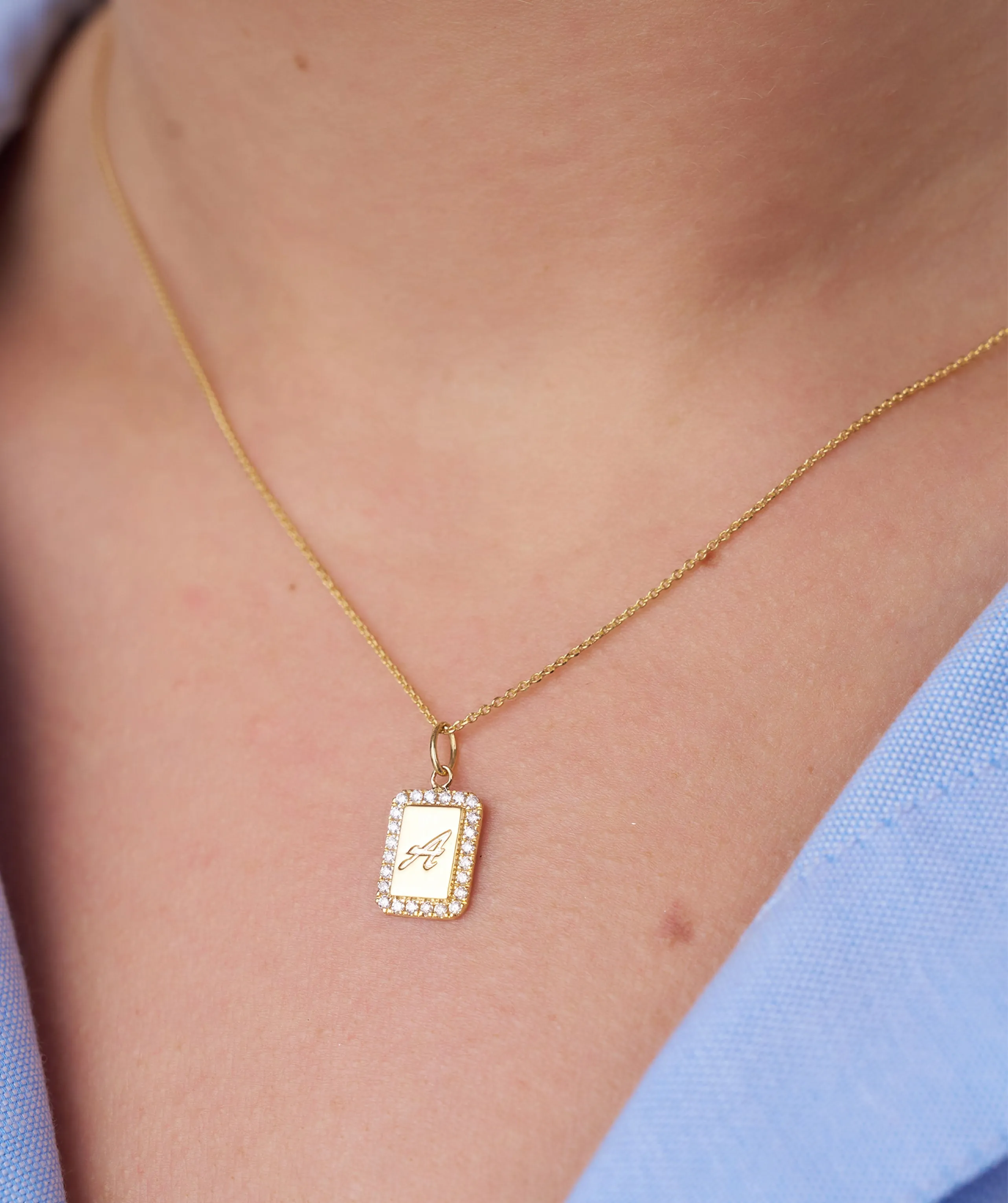 Personalized 14K Gold Initial Necklace