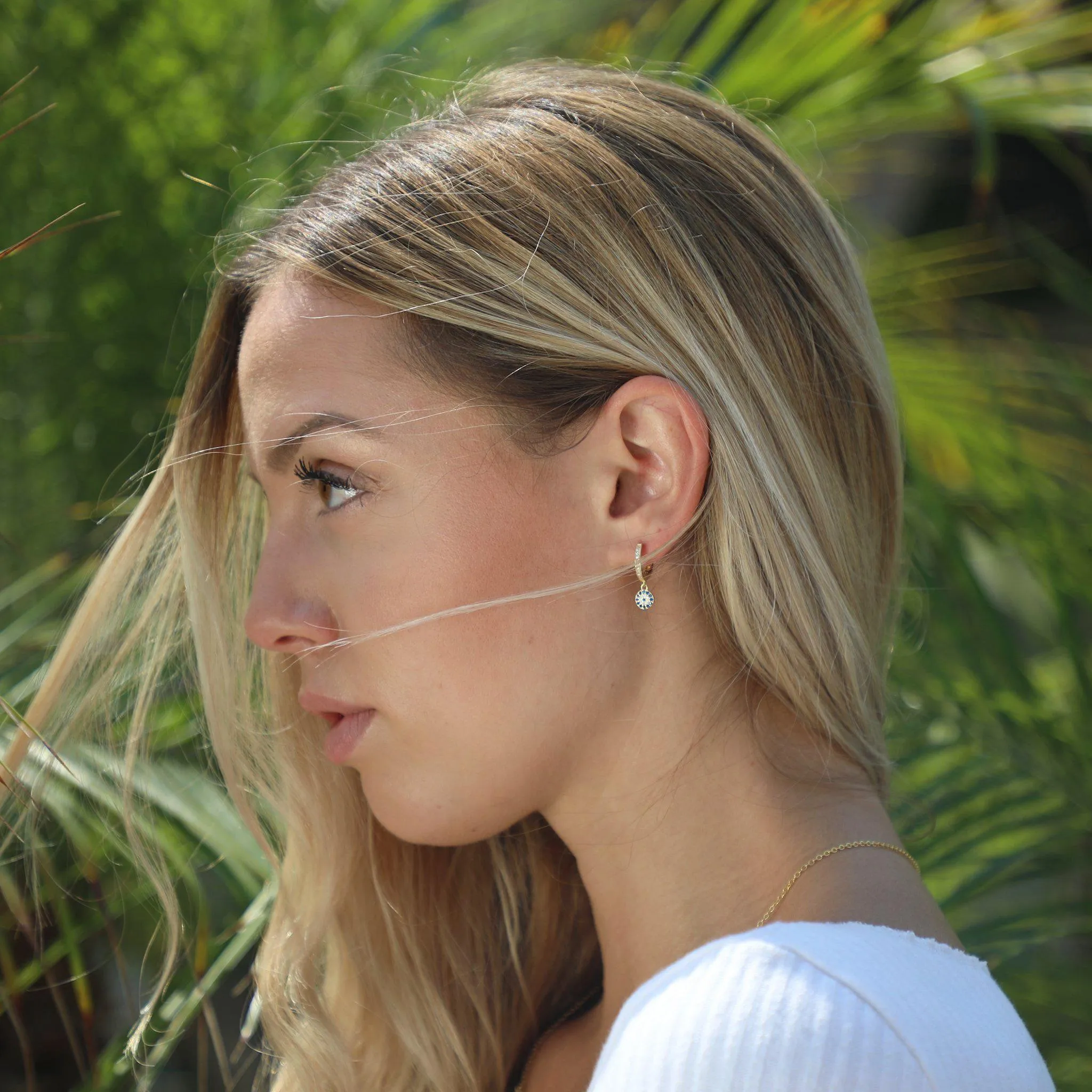 Pia Pave Huggie Earring