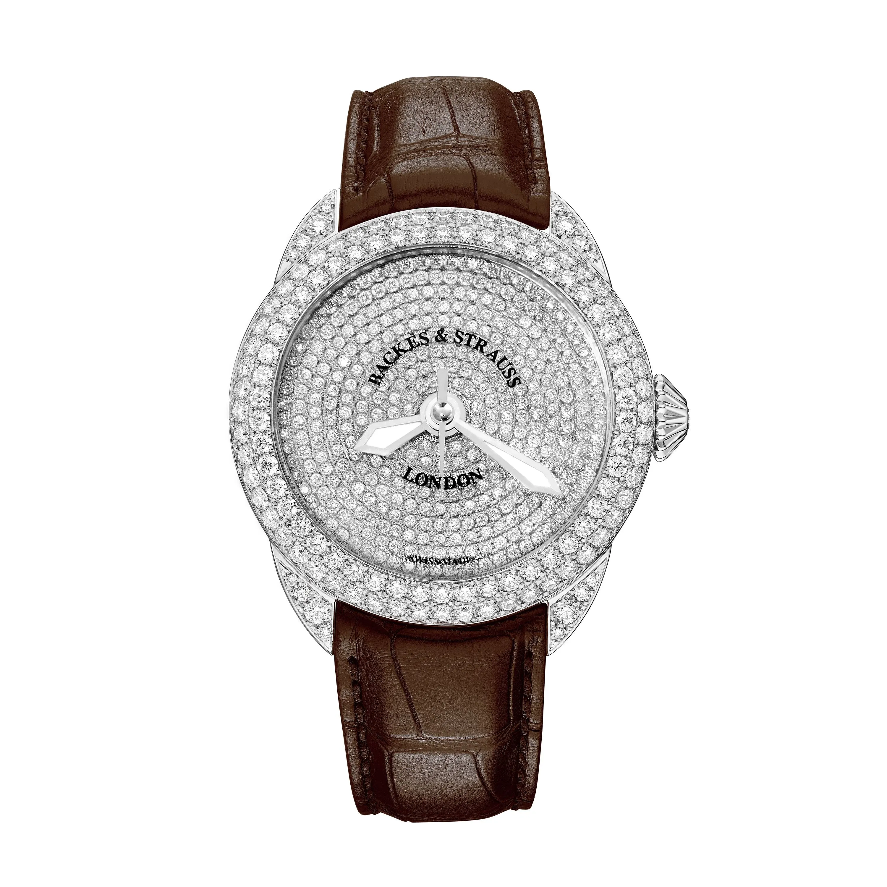Piccadilly 45 Luxury Diamond Watch for Men and Women - 45 mm White Gold - Backes & Strauss