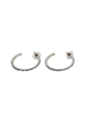 Pierced Rhinestone Hoops