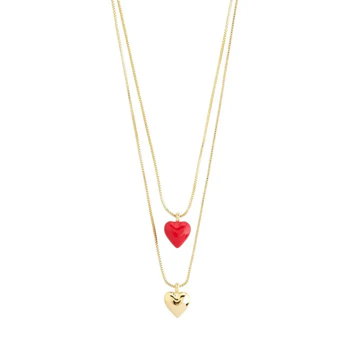PILGRIM GOLD MAEVE RECYCLED NECKLACE 2 IN A SET