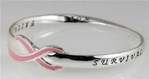 Pink Ribbon Mobius Bracelet