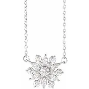 Platinum 1/2 CTW Diamond Vintage-Inspired 18" Necklace