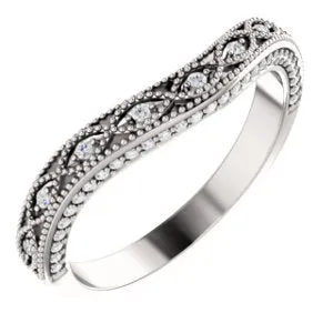 Platinum 1/8 CTW Diamond Matching Band