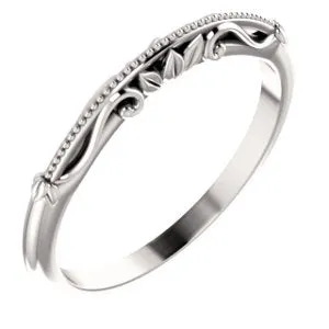Platinum Sculptural-Inspired Band