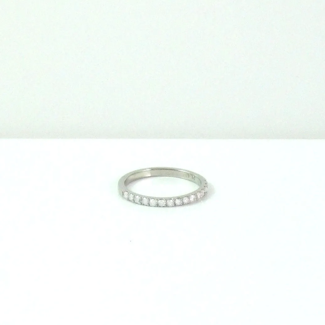 Platinum Wedding Band with Diamonds