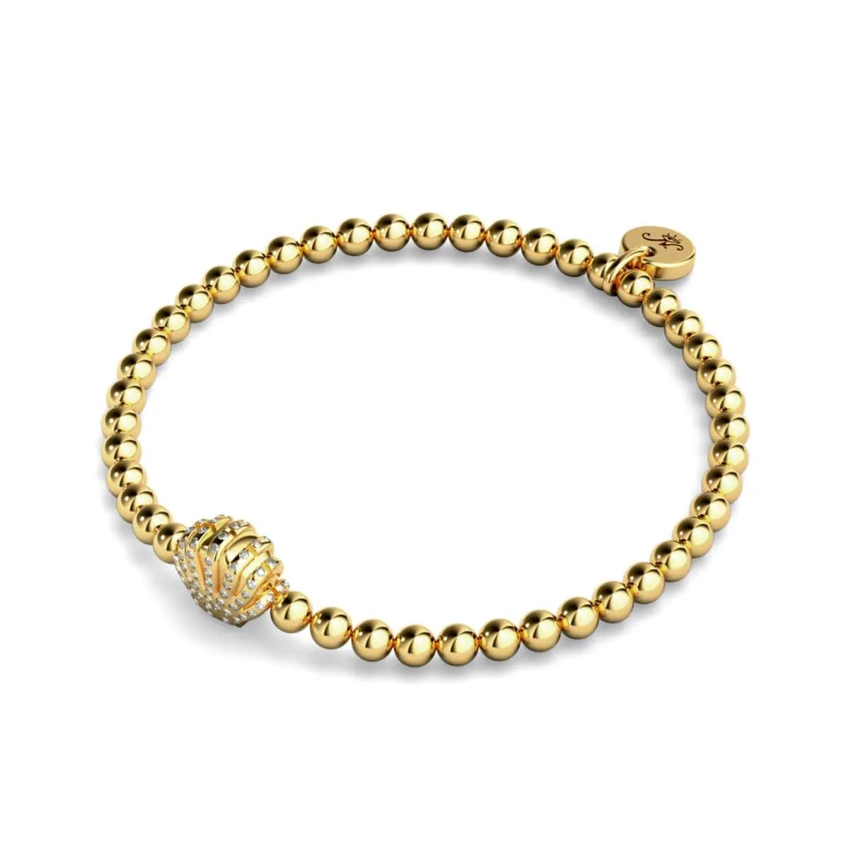 Playa | 18k Gold | Crystal Sea Shell Charm Bracelet
