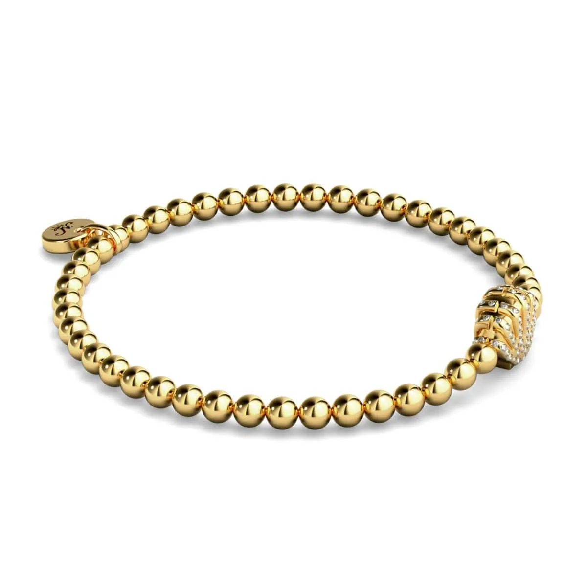Playa | 18k Gold | Crystal Sea Shell Charm Bracelet