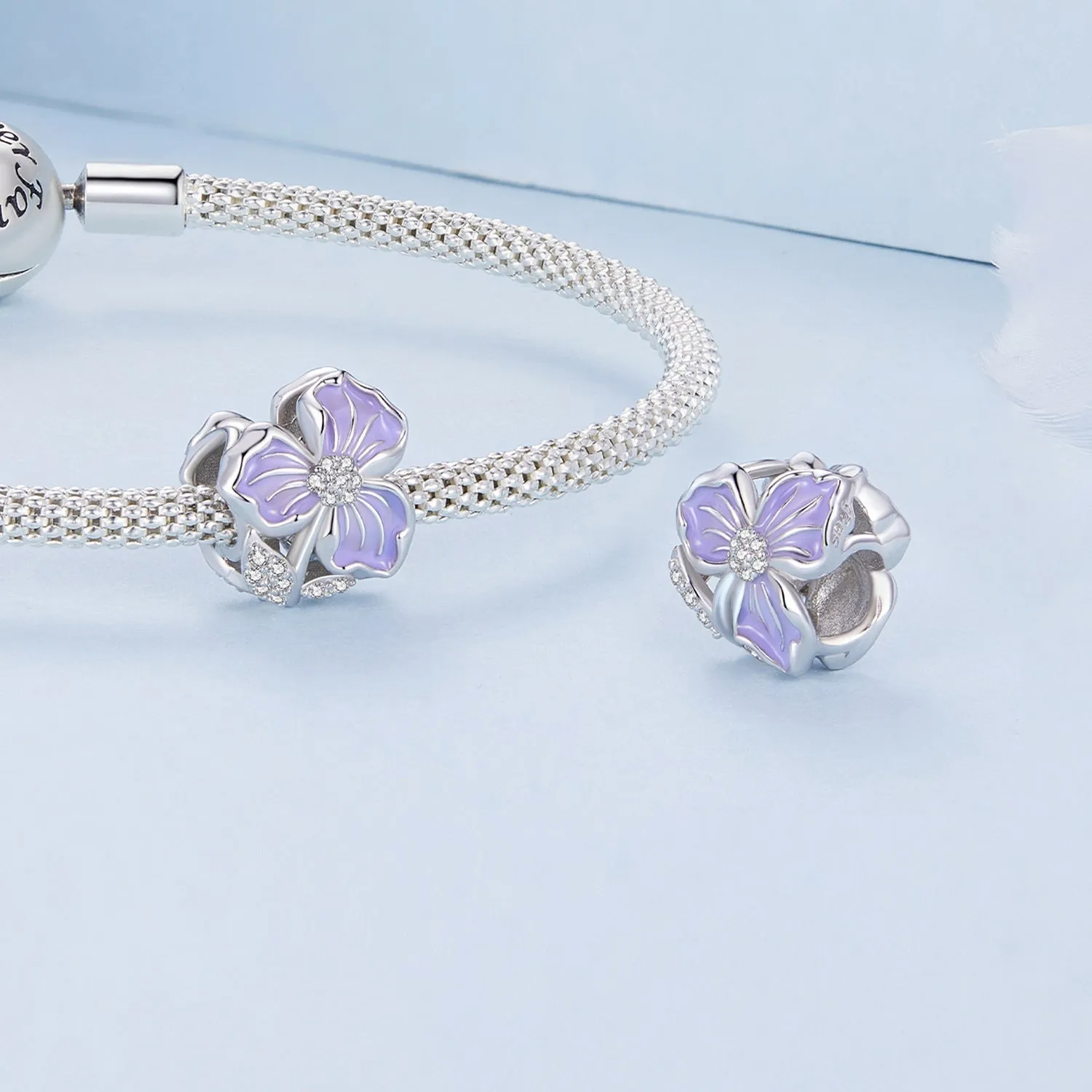Purple Flower Charm