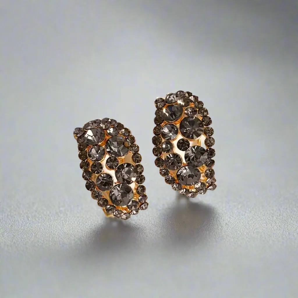 Purple Gold Earrings