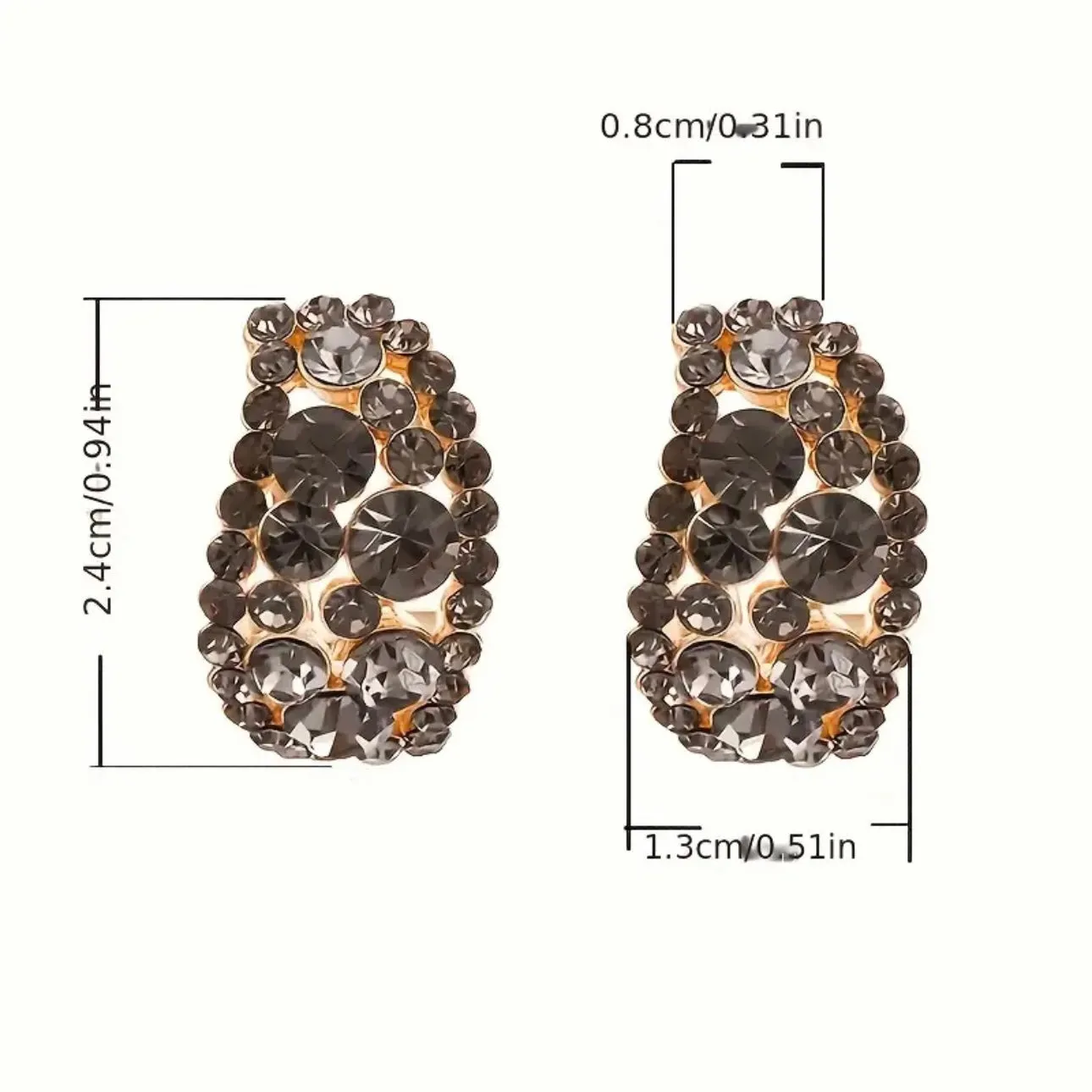 Purple Gold Earrings