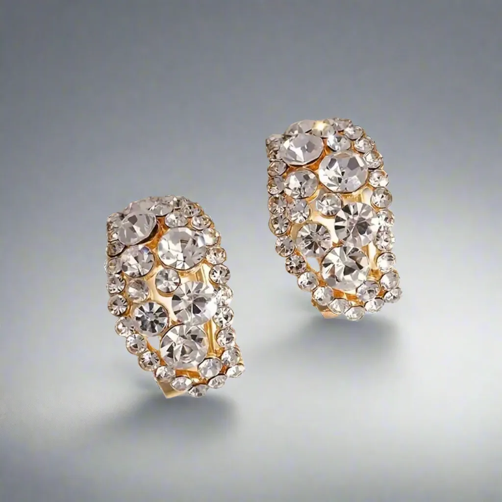 Purple Gold Earrings
