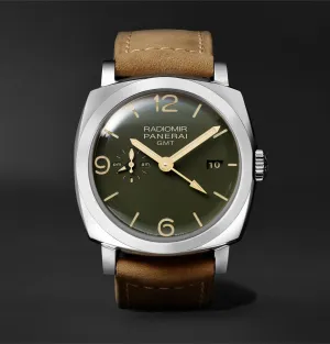 Radiomir GMT Automatic 45mm Stainless Steel and Leather Watch