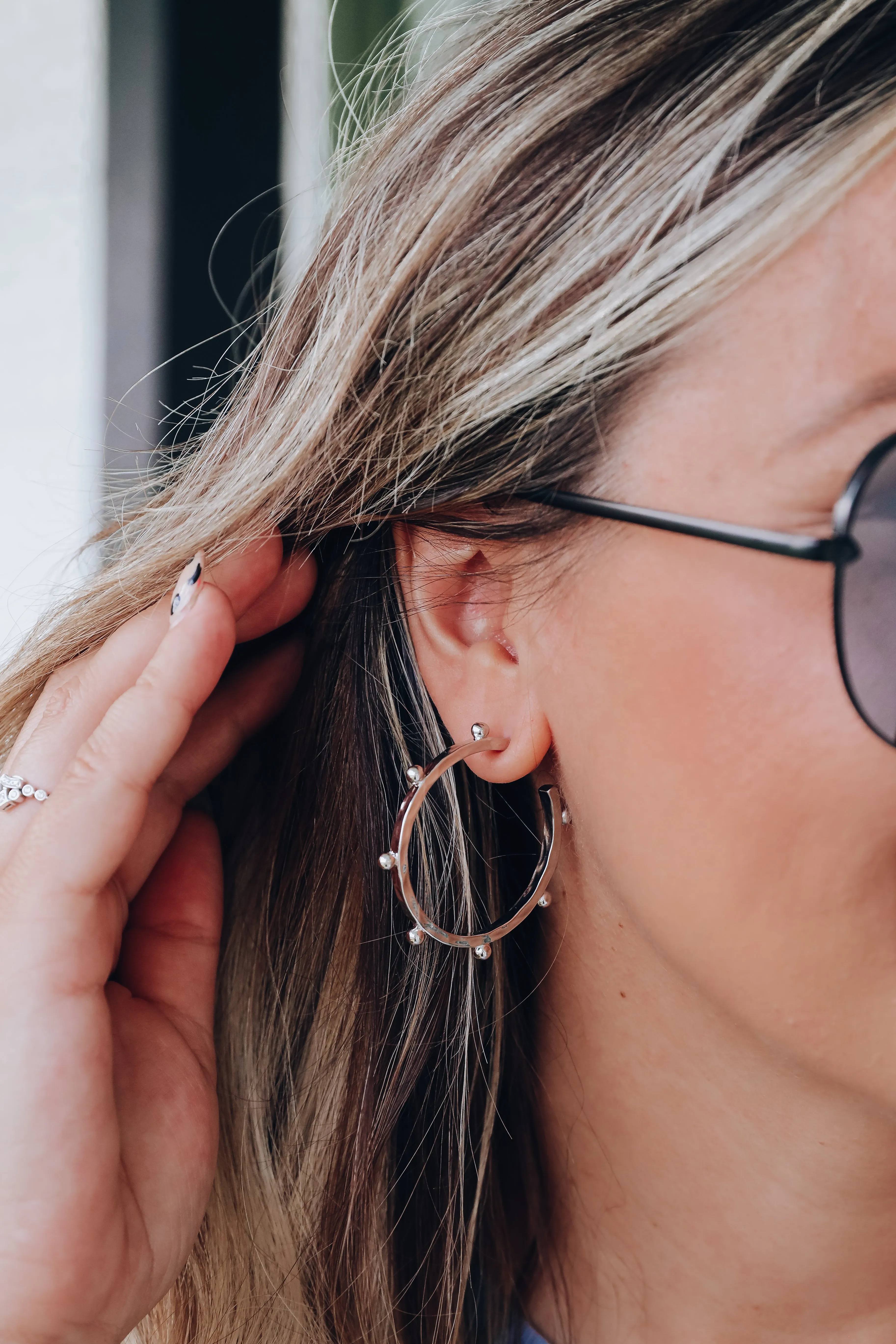 Ramona Hoop Earrings - Silver