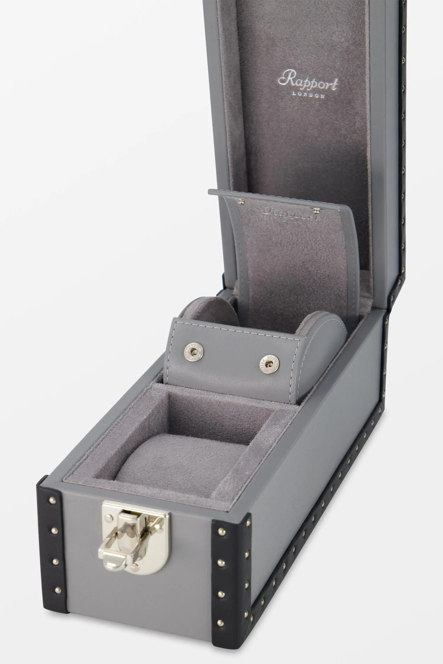 Rapport Grey Kensington Two Watch Box
