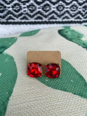 Red Crystal Earrings