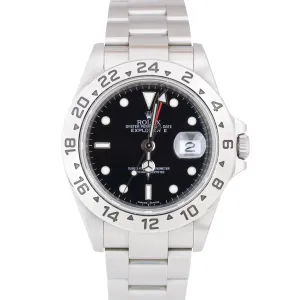 REHAUT UNPOL. 3186 Rolex Explorer II Black GMT Stainless Steel 40mm Watch 16570