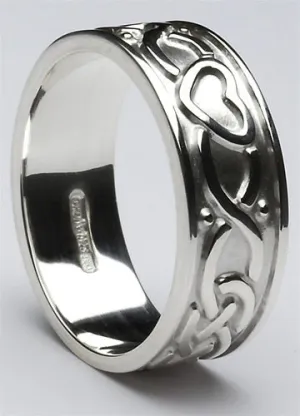 Retired Mens Silver Celtic Wedding Rings MS-WED275
