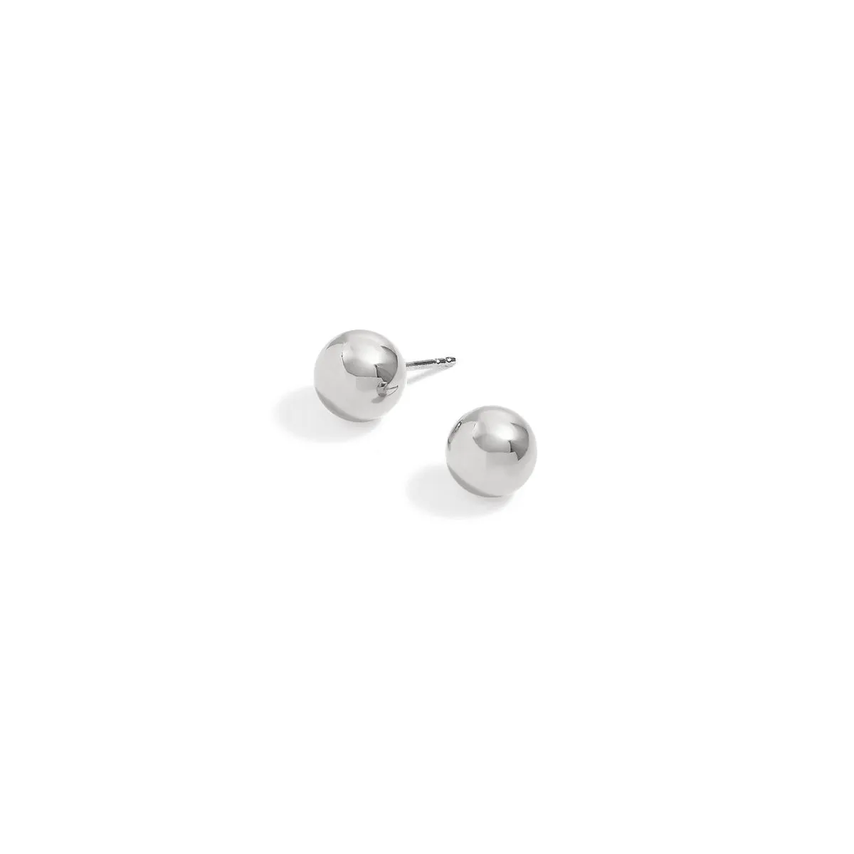 RHODIUM ROUND 6 MM STUD EARRINGS #SWKK-11979-6RH (AF19)