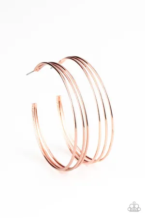 Rimmed Radiance Copper Paparazzi Earrings