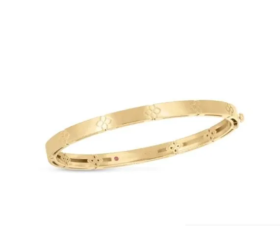 Roberto Coin 18K Yellow Gold Love in Verona Hinged Bangle