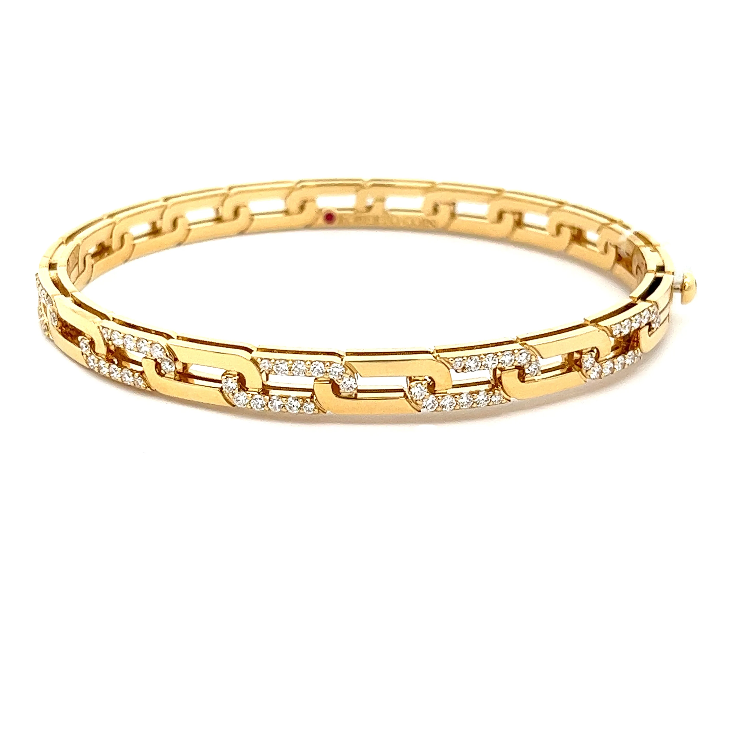 Roberto Coin 18K Yellow Gold Navarra Diamond Bangle