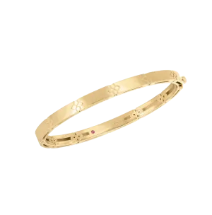 Roberto Coin Love in Verona Yellow Gold Narrow Width Bangle