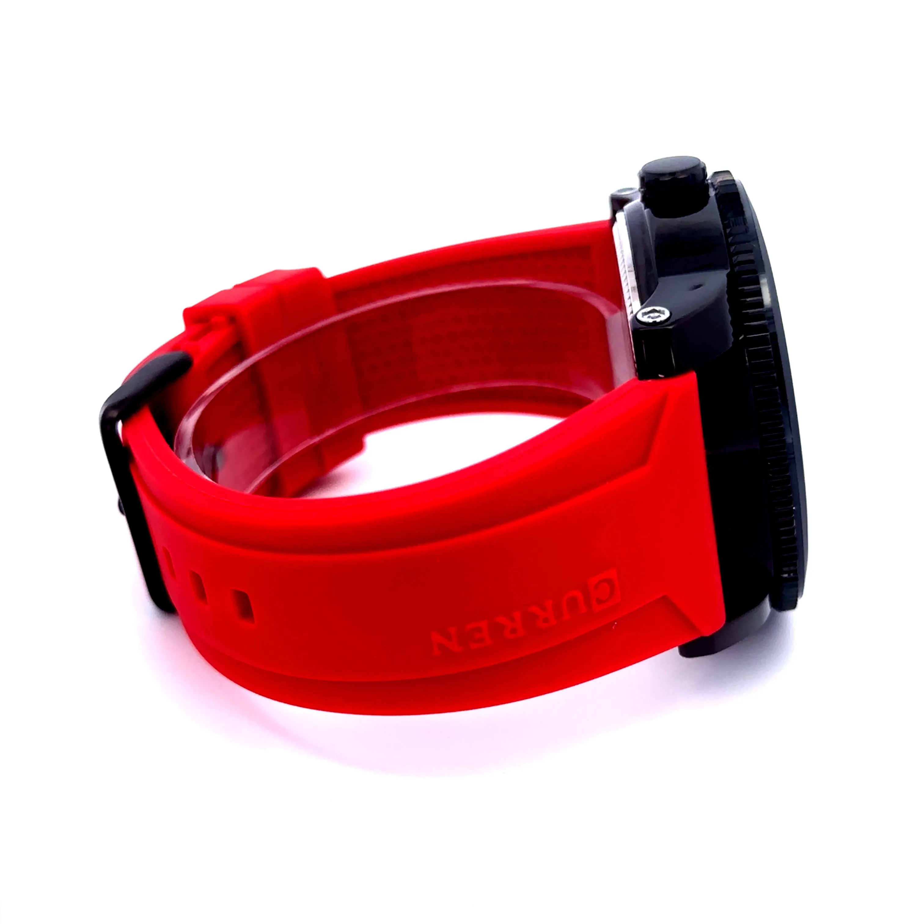 ROKI METAL RED BACK CURREN ICED OUT MENS WATCH I 541723