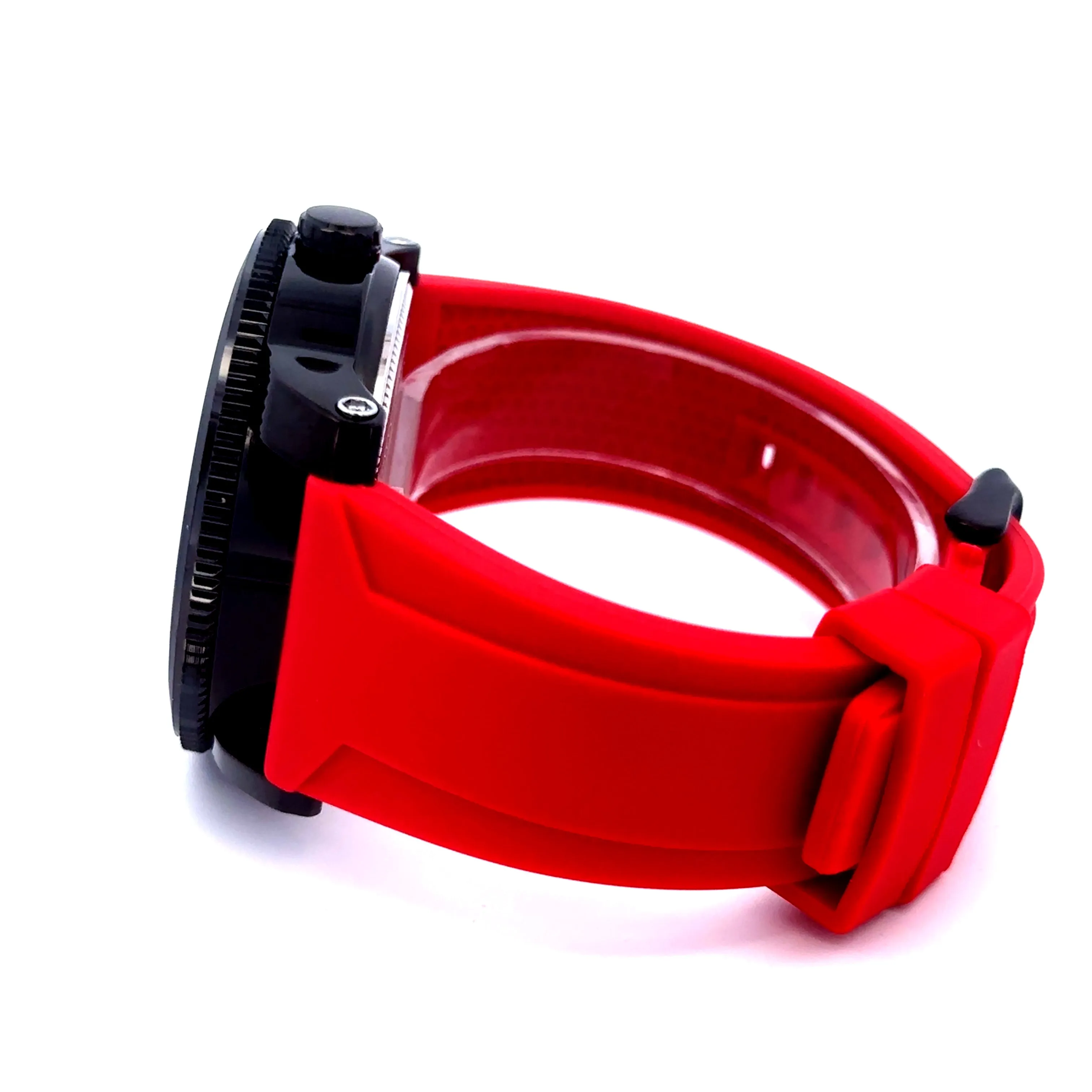 ROKI METAL RED BACK CURREN ICED OUT MENS WATCH I 541723