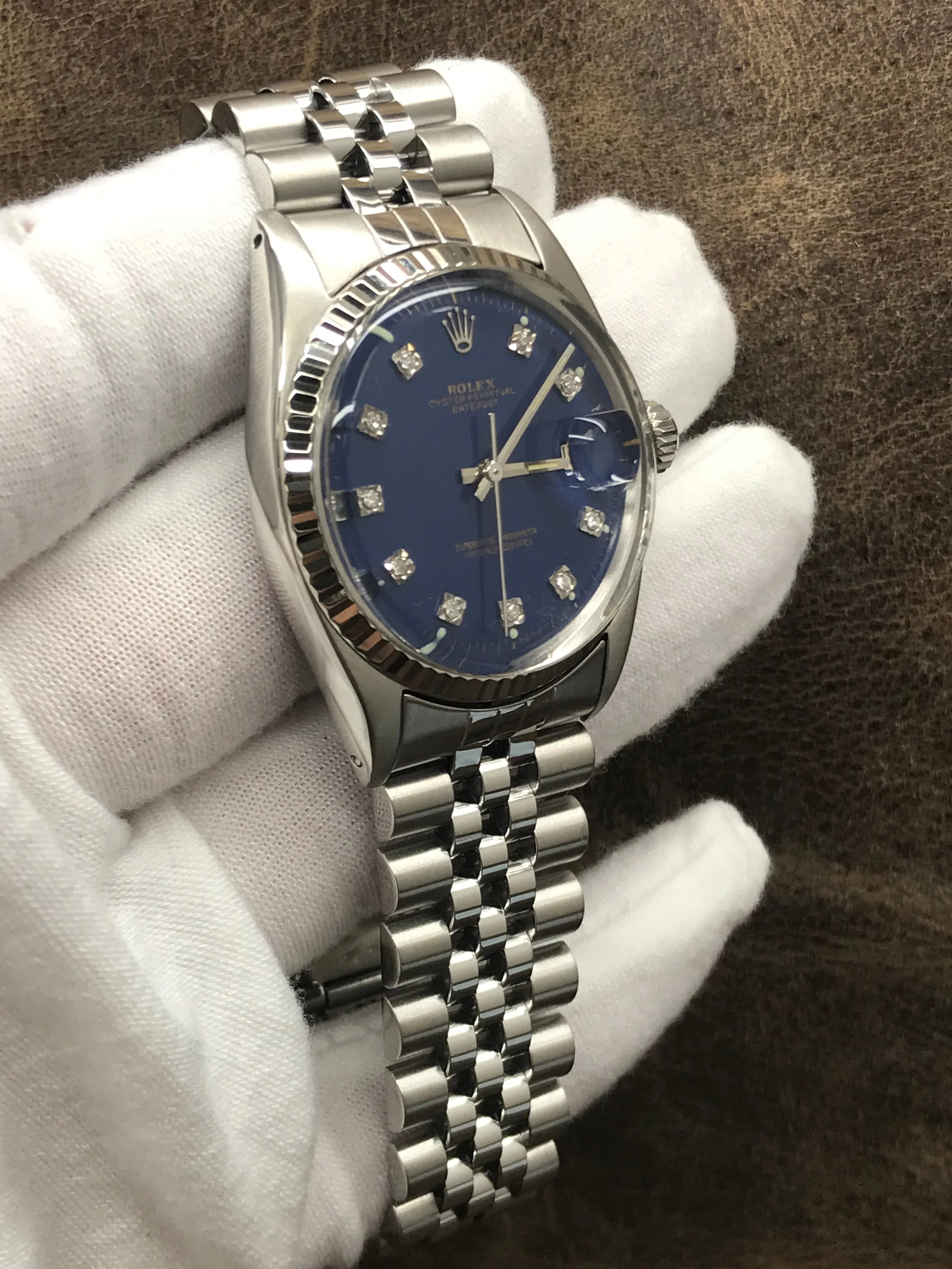 Rolex Datejust 36mm 1601 Blue Dial Automatic Watch